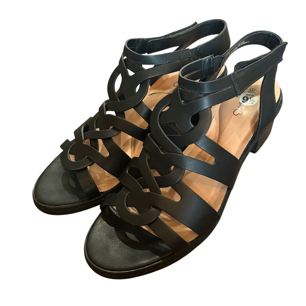 Baretraps Celina Sandals Women Black Strappy Block Heel BTS24-11161 9.5M
